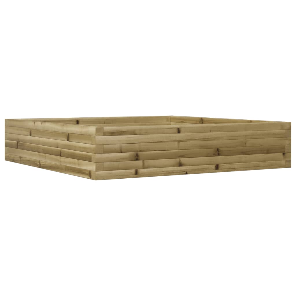 Utendørs Blomsterkasse Plantekasse Tre 110x110x23 cm impregnert furu