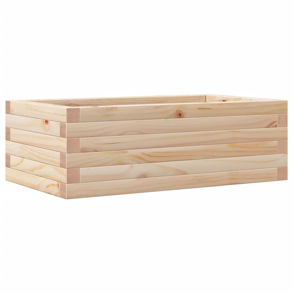 Utendørs Blomsterkasse Plantekasse Tre 70x40x23 cm heltre furu