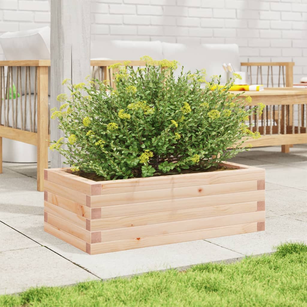 Utendørs Blomsterkasse Plantekasse Tre 70x40x23 cm heltre furu