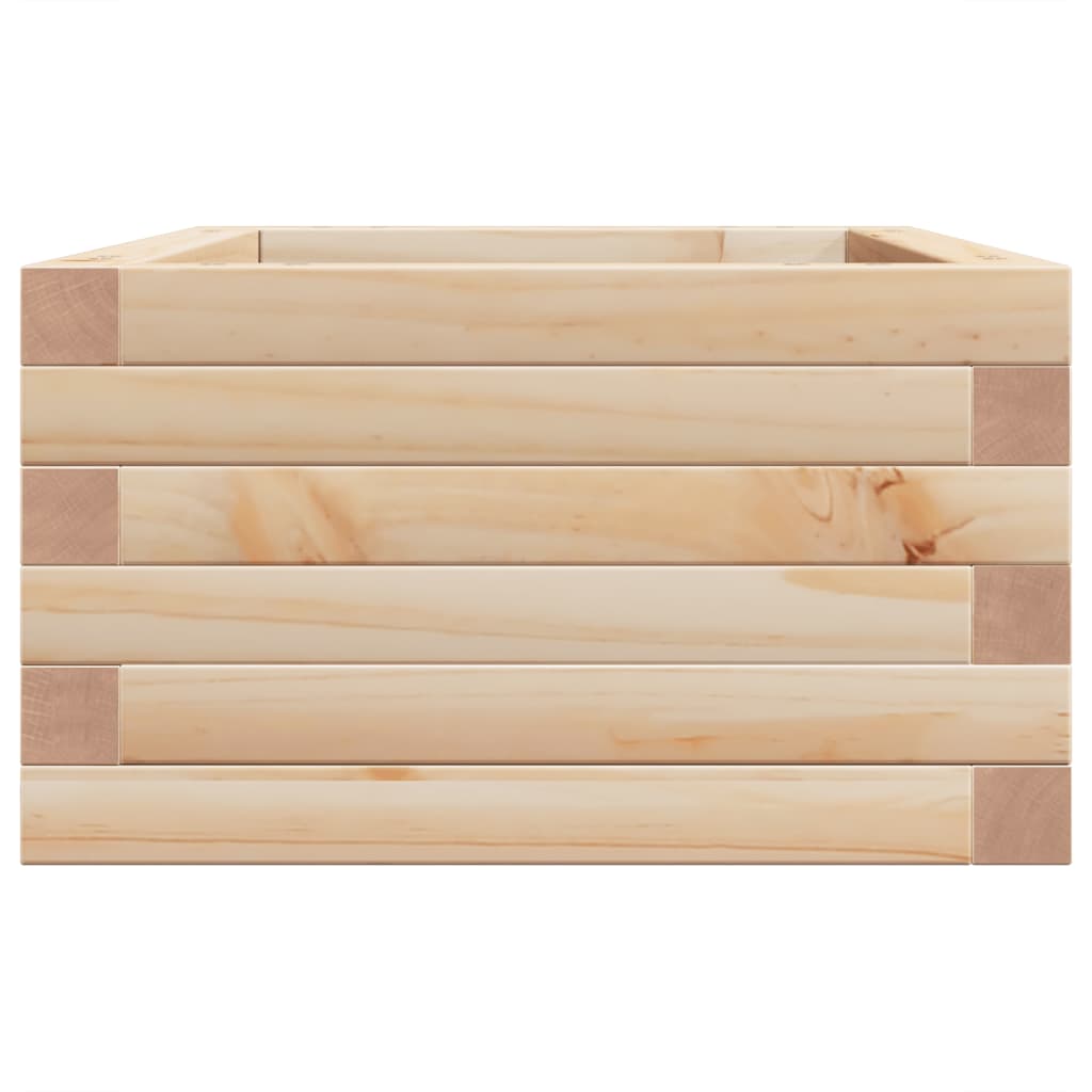 Utendørs Blomsterkasse Plantekasse Tre 70x40x23 cm heltre furu