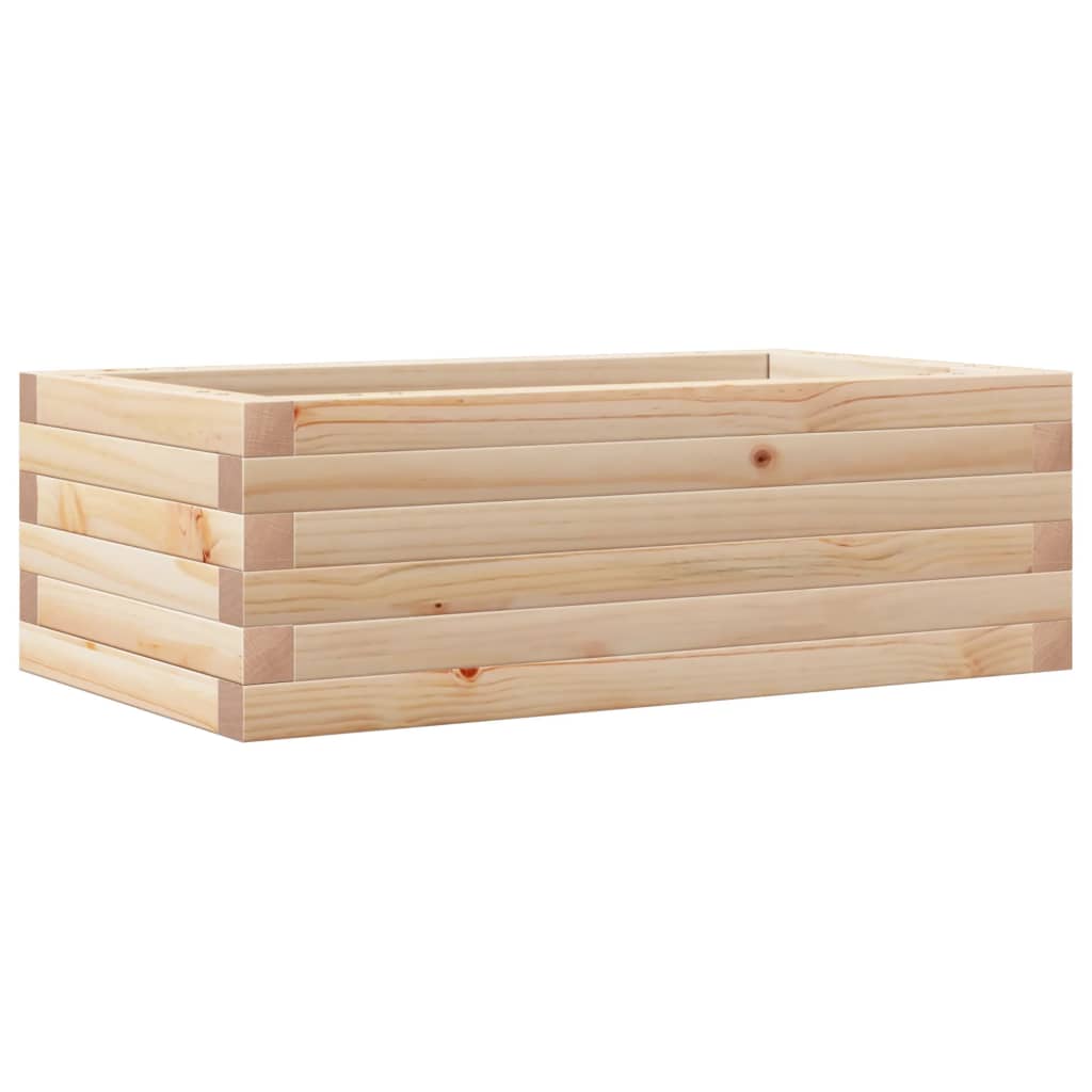 Utendørs Blomsterkasse Plantekasse Tre 70x40x23 cm heltre furu