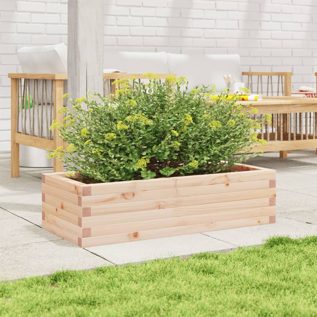 Utendørs Blomsterkasse Plantekasse Tre 90x40x23 cm heltre furu