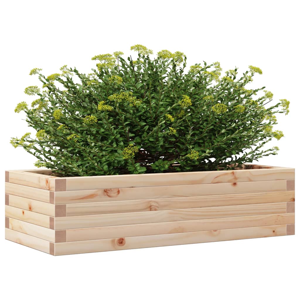 Utendørs Blomsterkasse Plantekasse Tre 90x40x23 cm heltre furu