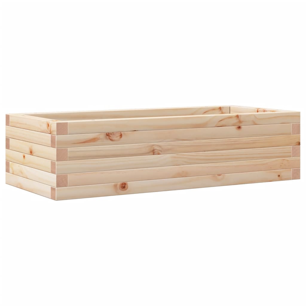 Utendørs Blomsterkasse Plantekasse Tre 90x40x23 cm heltre furu