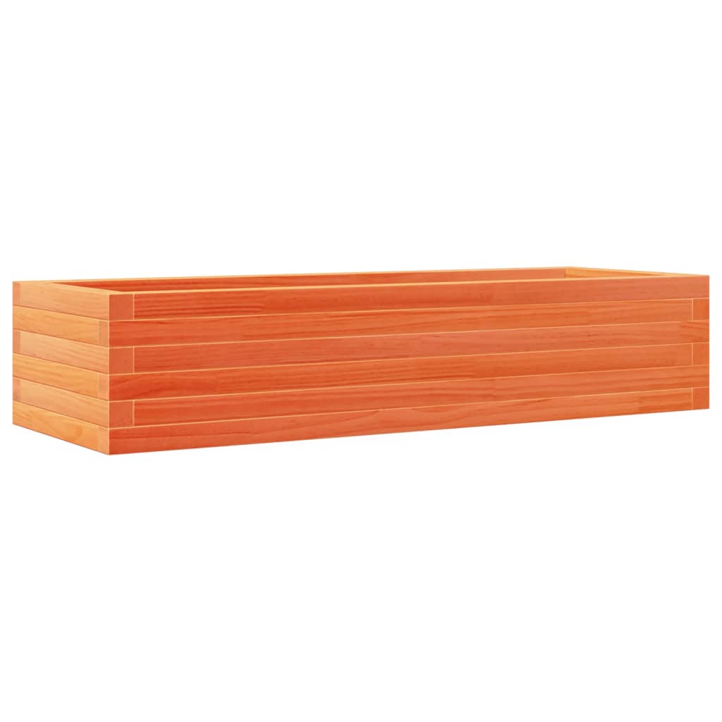 Utendørs Blomsterkasse Plantekasse Tre voksbrun 110x40x23 cm heltre furu