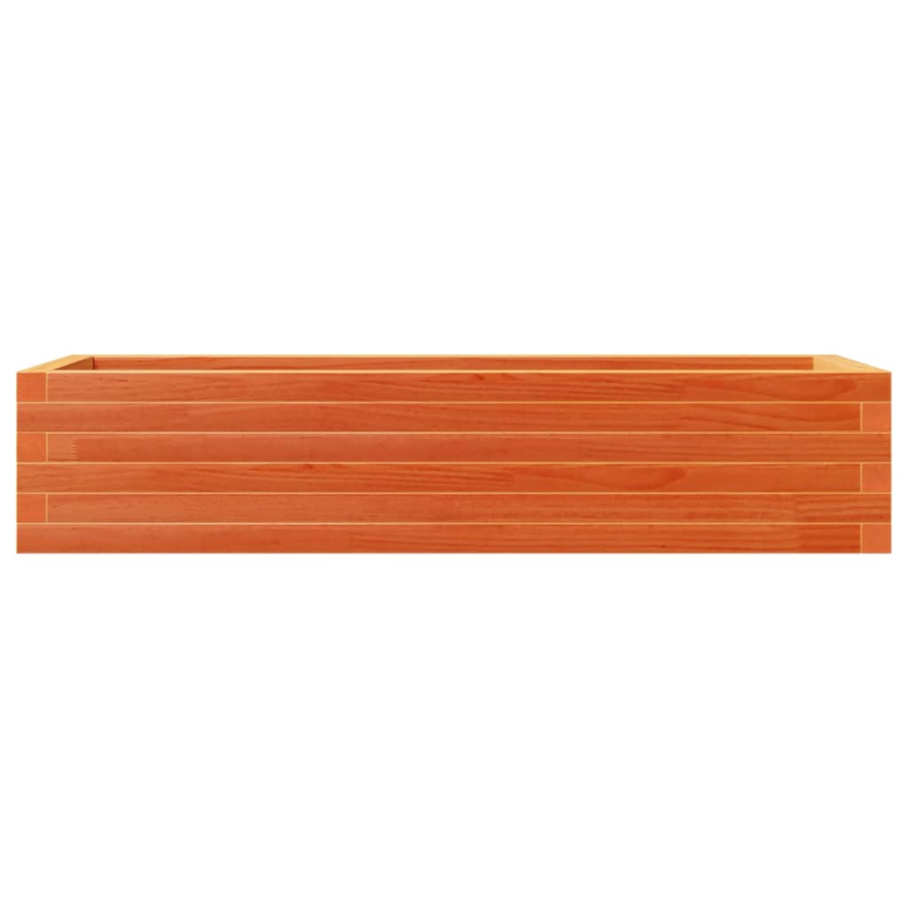 Utendørs Blomsterkasse Plantekasse Tre voksbrun 110x40x23 cm heltre furu