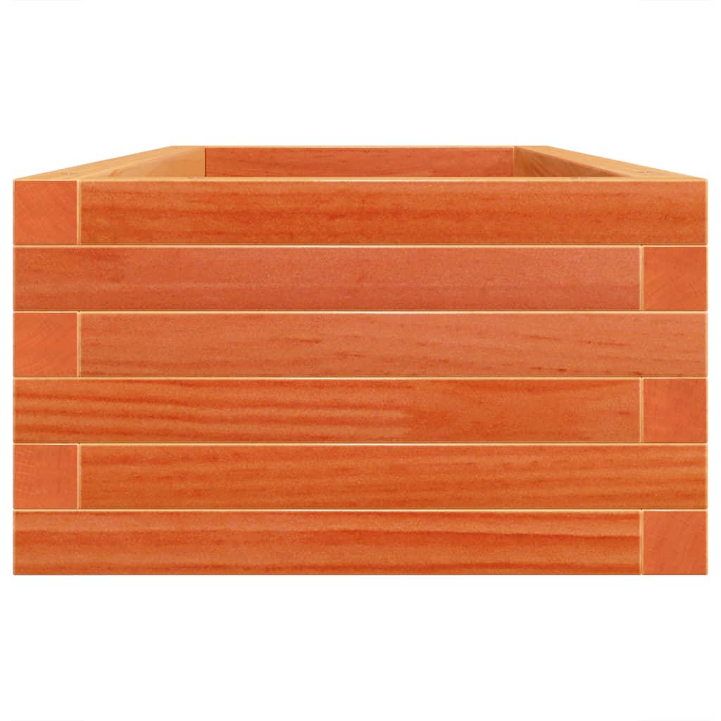 Utendørs Blomsterkasse Plantekasse Tre voksbrun 110x40x23 cm heltre furu