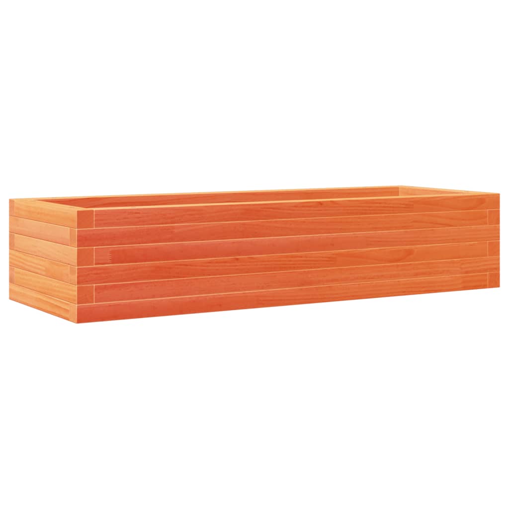Utendørs Blomsterkasse Plantekasse Tre voksbrun 110x40x23 cm heltre furu
