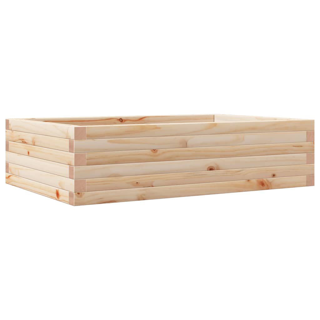 Utendørs Blomsterkasse Plantekasse Tre 90x60x23 cm heltre furu