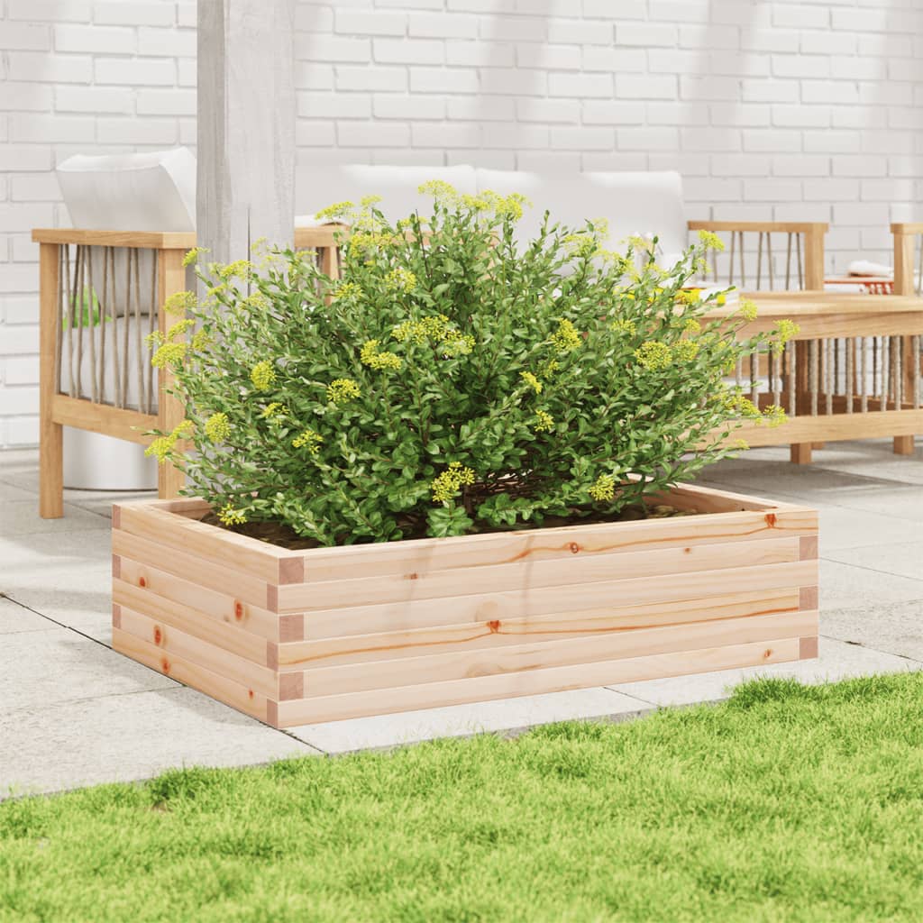 Utendørs Blomsterkasse Plantekasse Tre 90x60x23 cm heltre furu