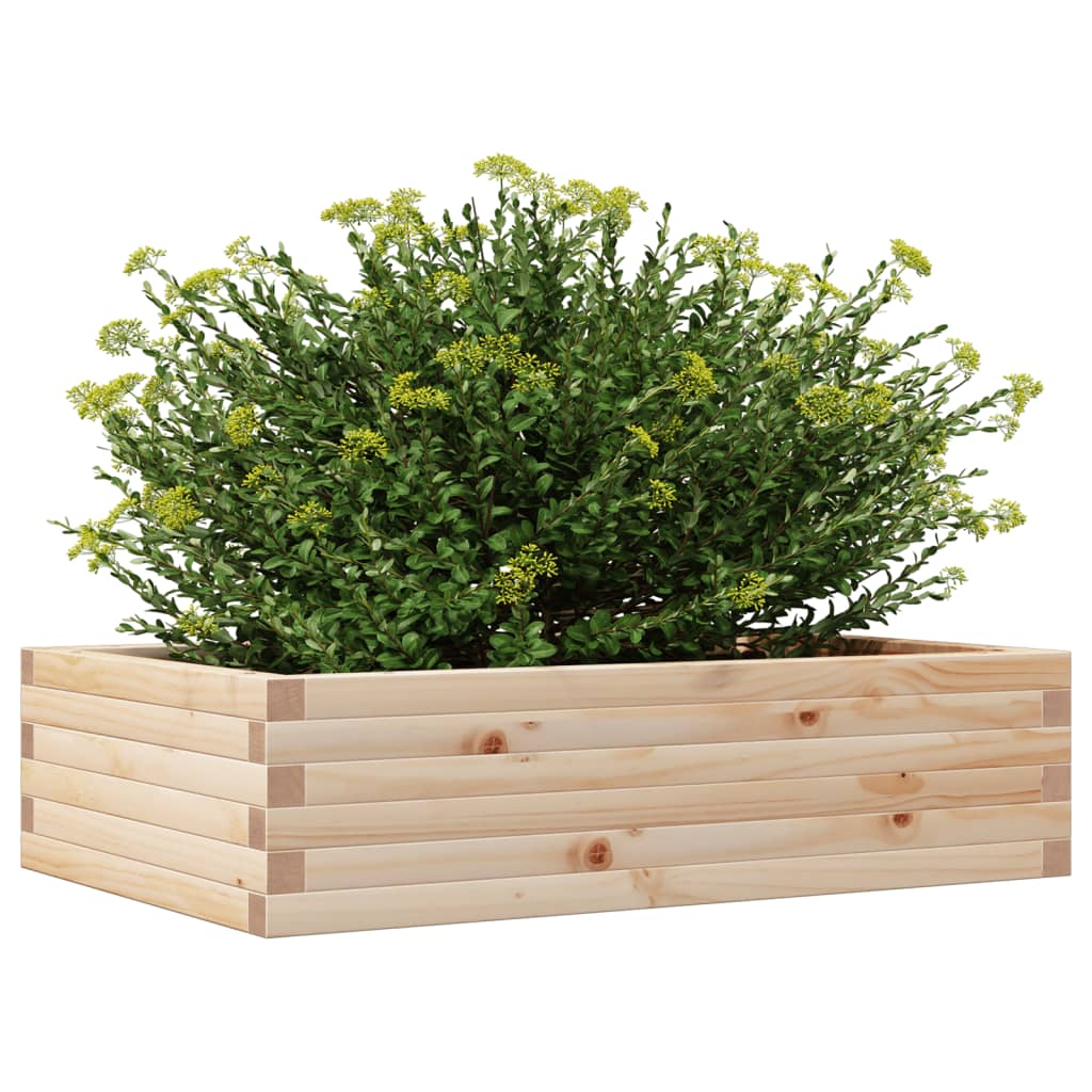 Utendørs Blomsterkasse Plantekasse Tre 90x60x23 cm heltre furu