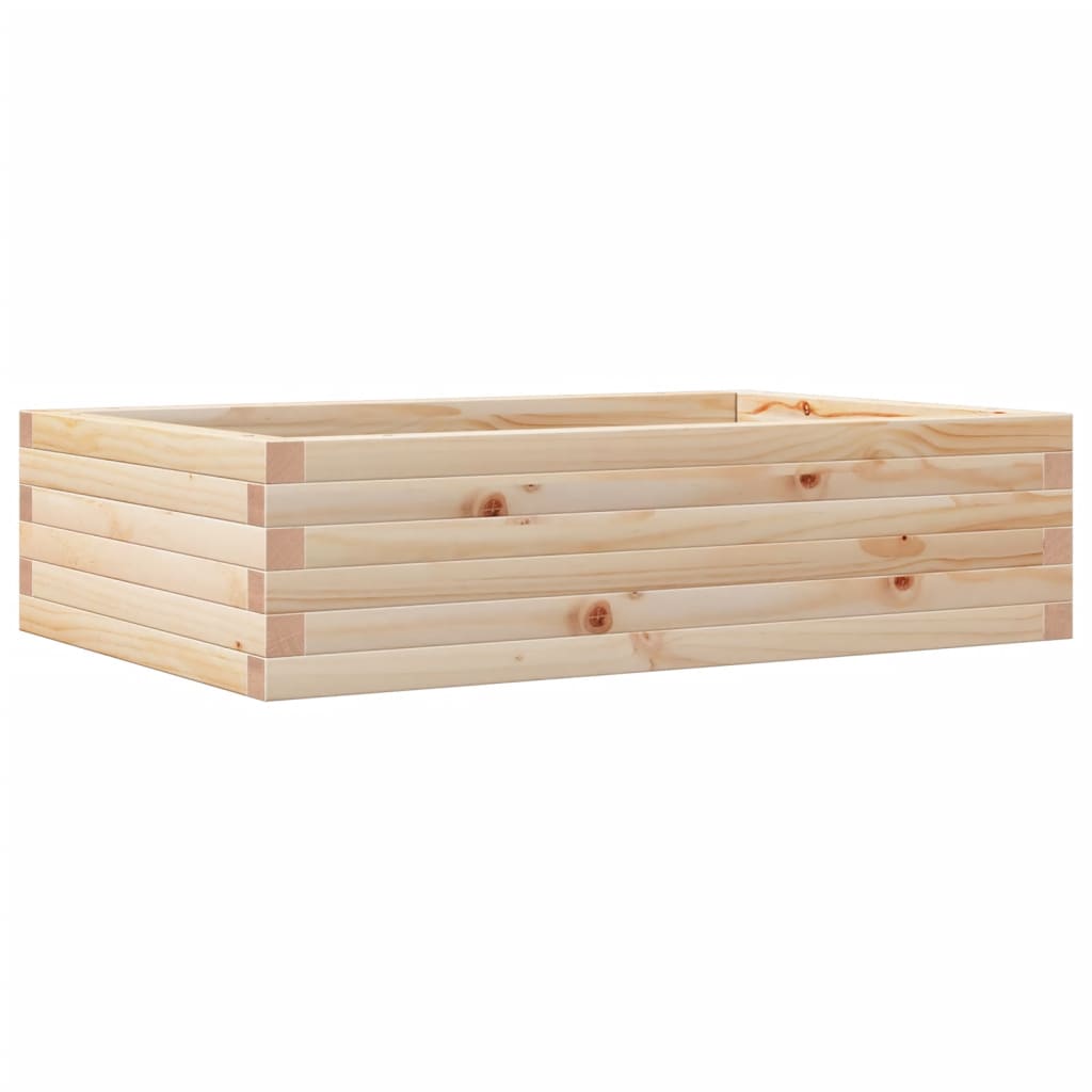 Utendørs Blomsterkasse Plantekasse Tre 90x60x23 cm heltre furu