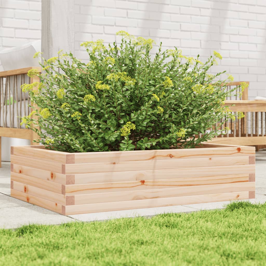 Utendørs Blomsterkasse Plantekasse Tre 90x60x23 cm heltre furu