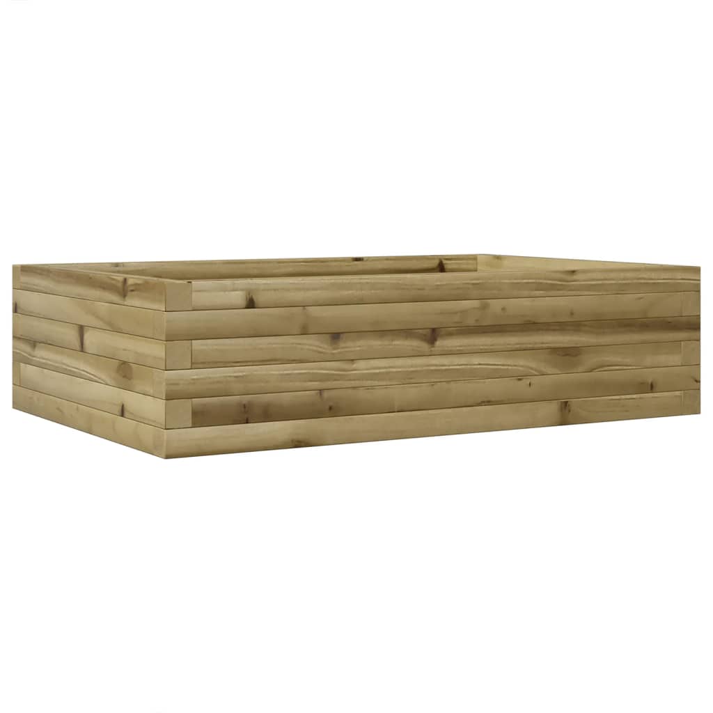 Utendørs Blomsterkasse Plantekasse Tre 90x60x23 cm impregnert furu