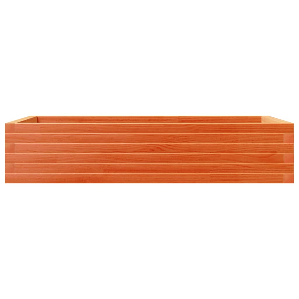 Utendørs Blomsterkasse Plantekasse Tre voksbrun 110x60x23 cm heltre furu