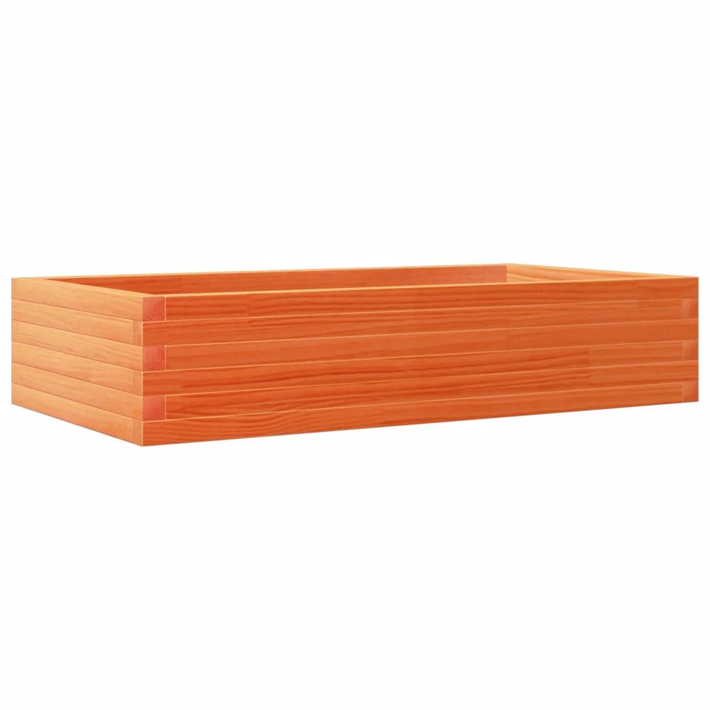 Utendørs Blomsterkasse Plantekasse Tre voksbrun 110x60x23 cm heltre furu