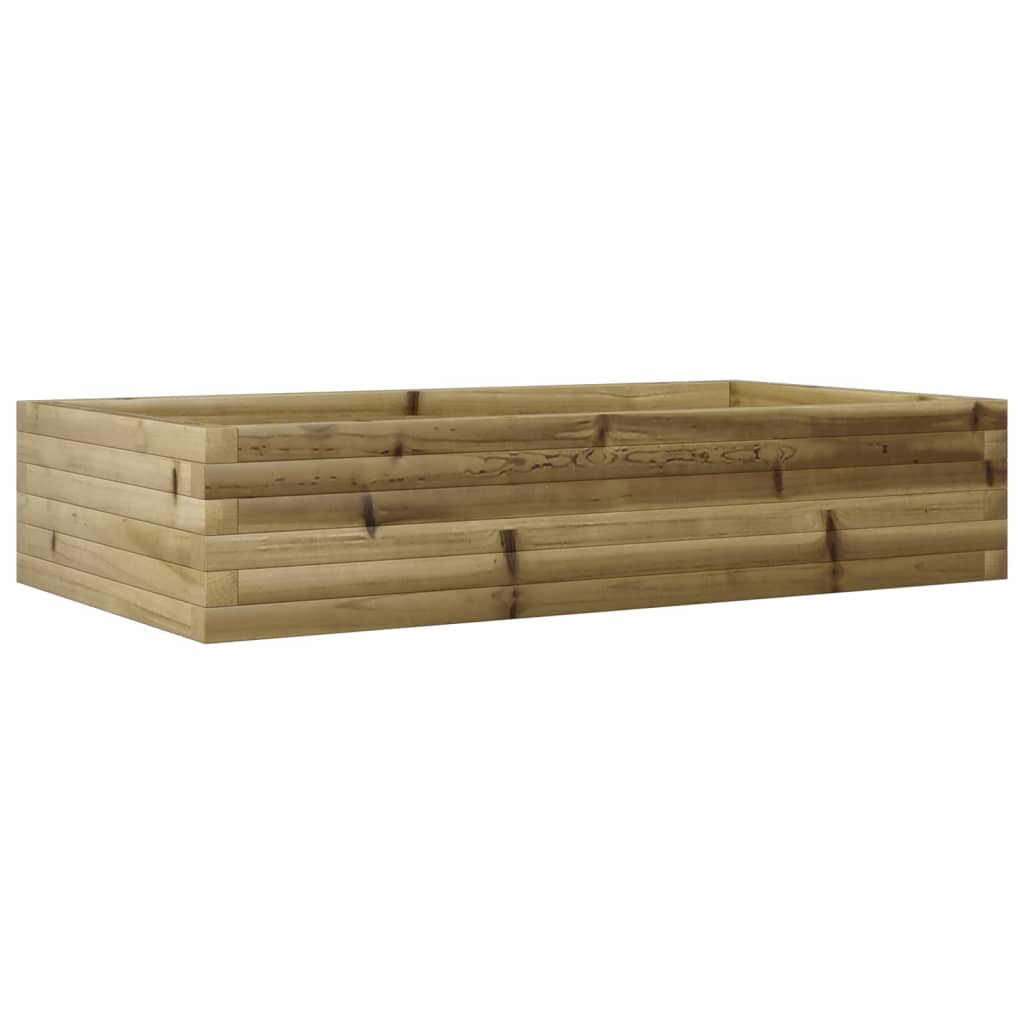 Utendørs Blomsterkasse Plantekasse Tre 110x60x23 cm impregnert furu