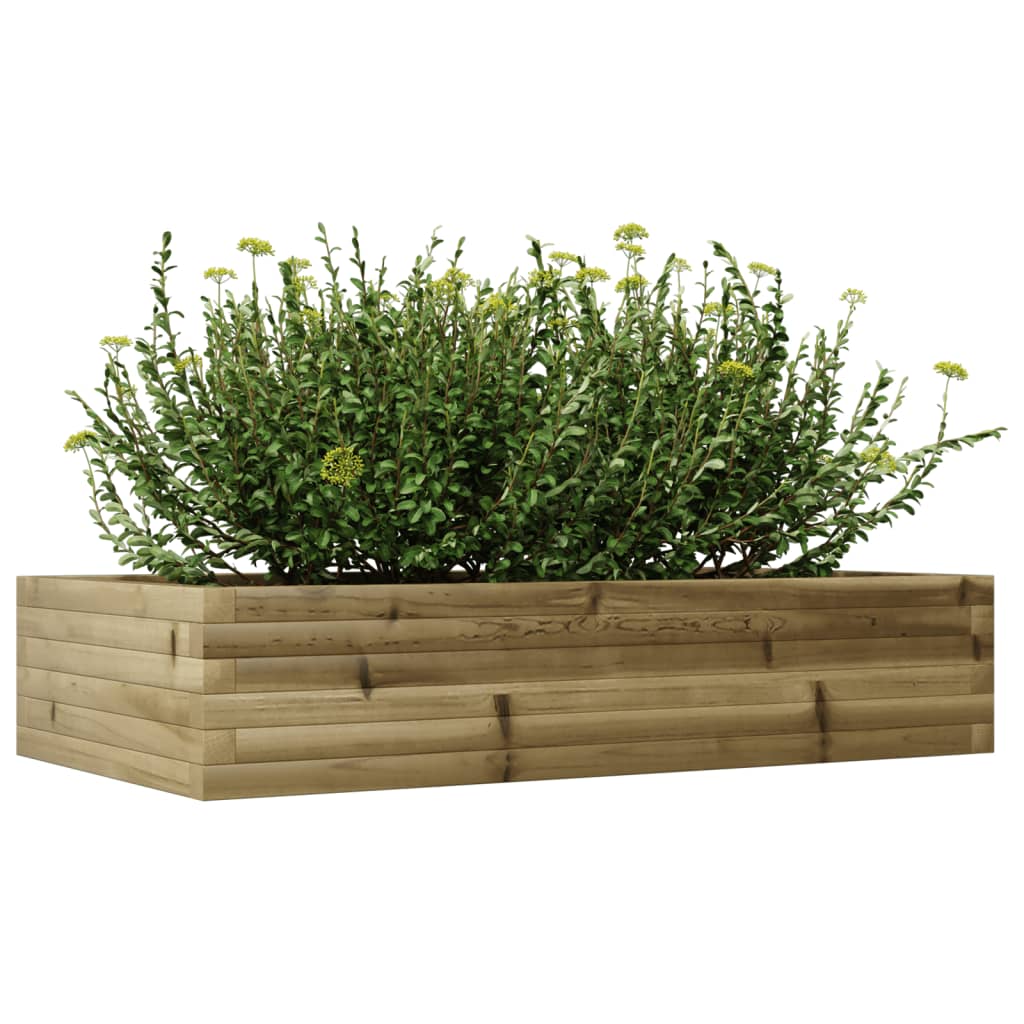 Utendørs Blomsterkasse Plantekasse Tre 110x60x23 cm impregnert furu