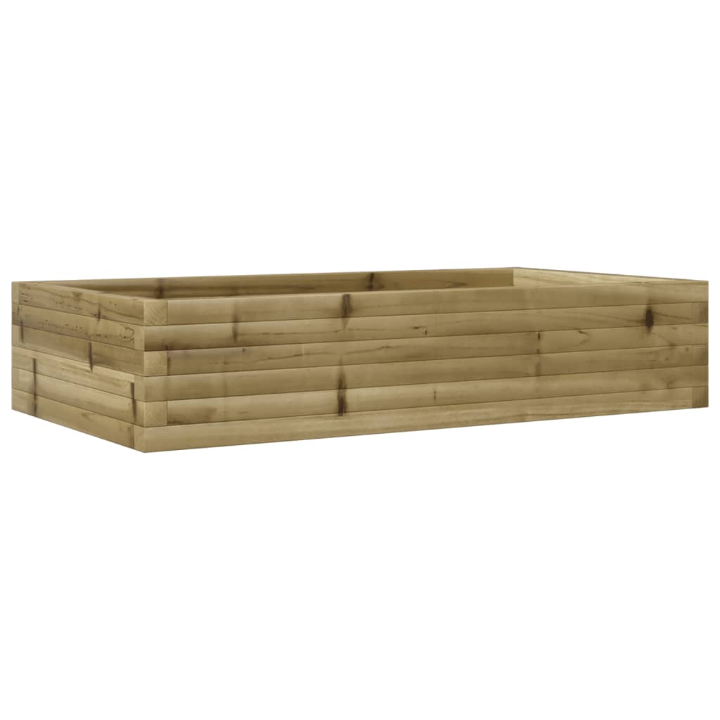 Utendørs Blomsterkasse Plantekasse Tre 110x60x23 cm impregnert furu