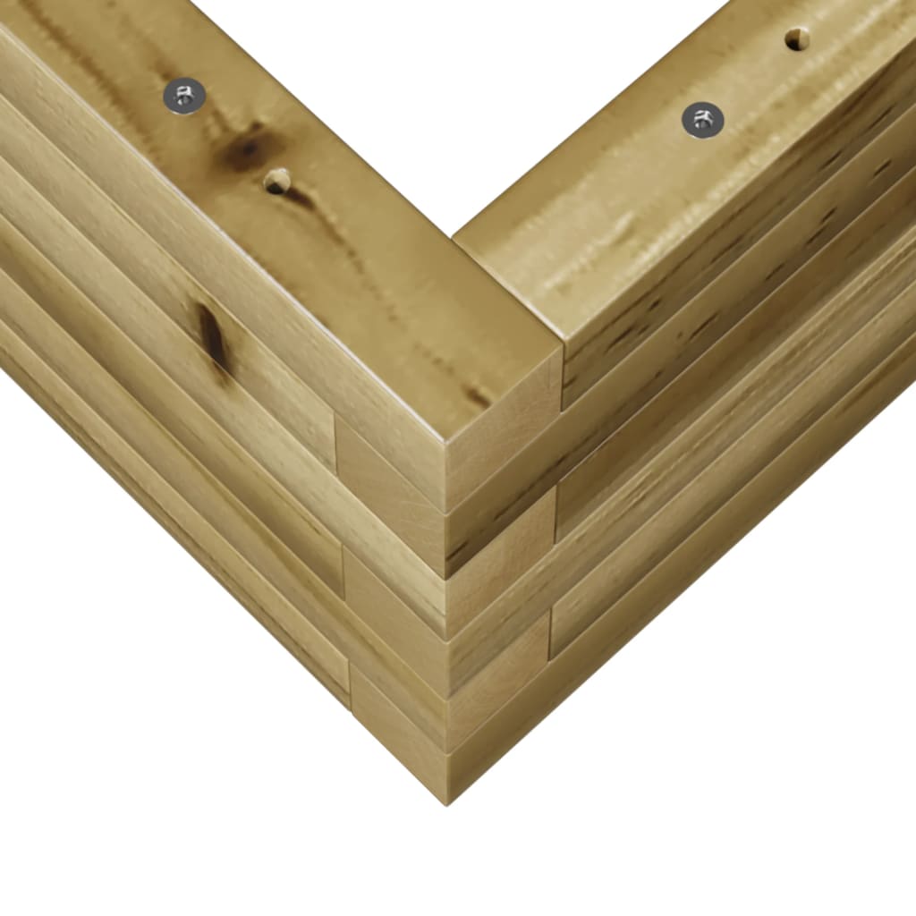 Utendørs Blomsterkasse Plantekasse Tre 110x60x23 cm impregnert furu