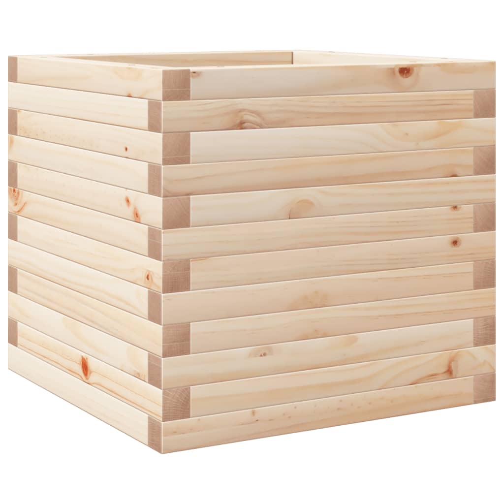 Utendørs Blomsterkasse Plantekasse Tre 50x50x45,5 cm heltre furu