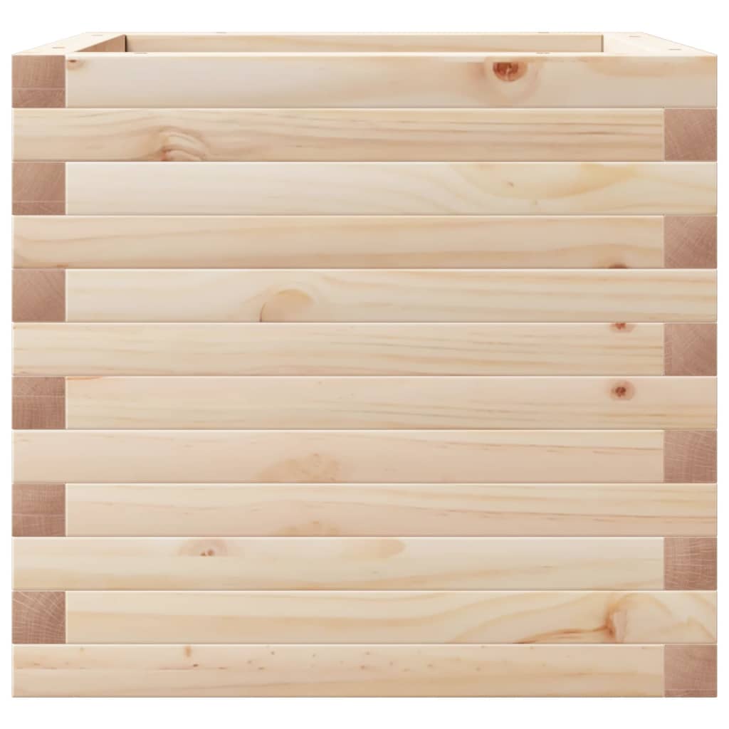 Utendørs Blomsterkasse Plantekasse Tre 50x50x45,5 cm heltre furu