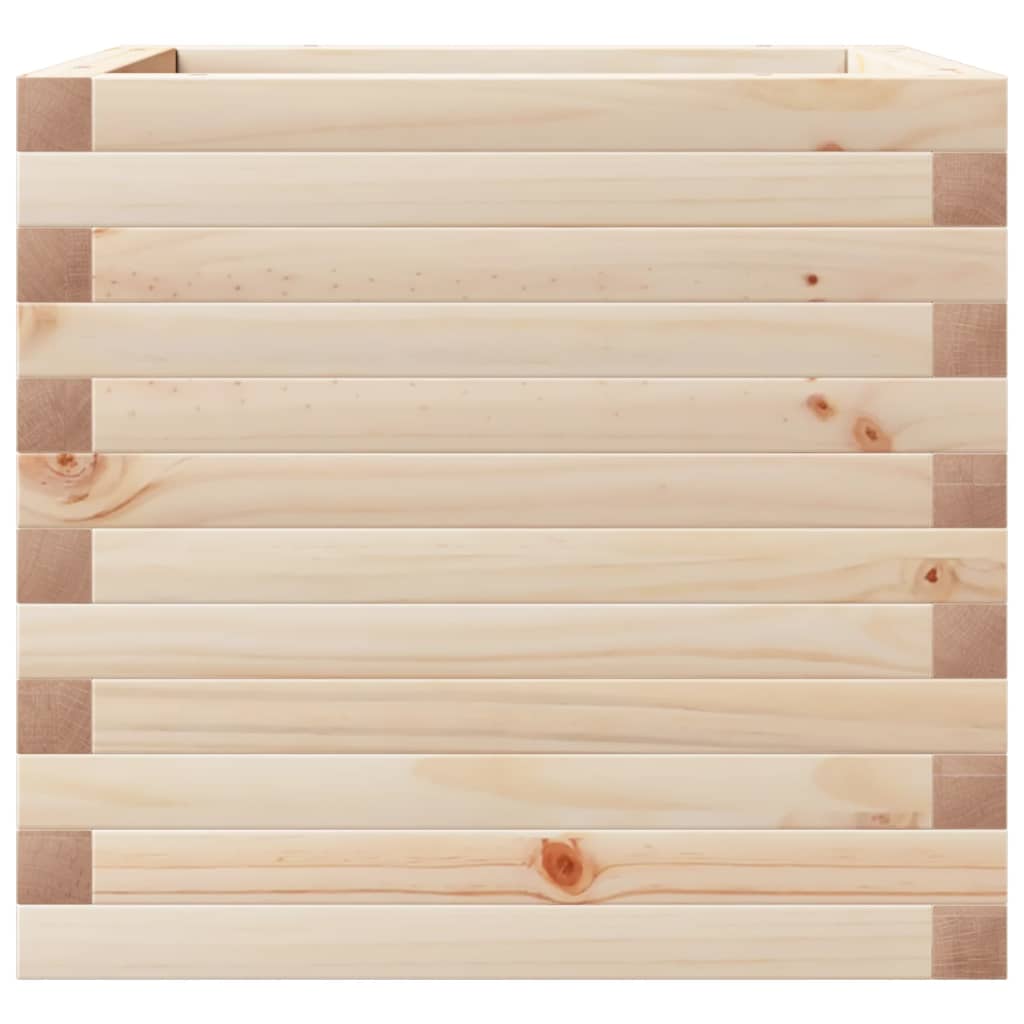 Utendørs Blomsterkasse Plantekasse Tre 50x50x45,5 cm heltre furu