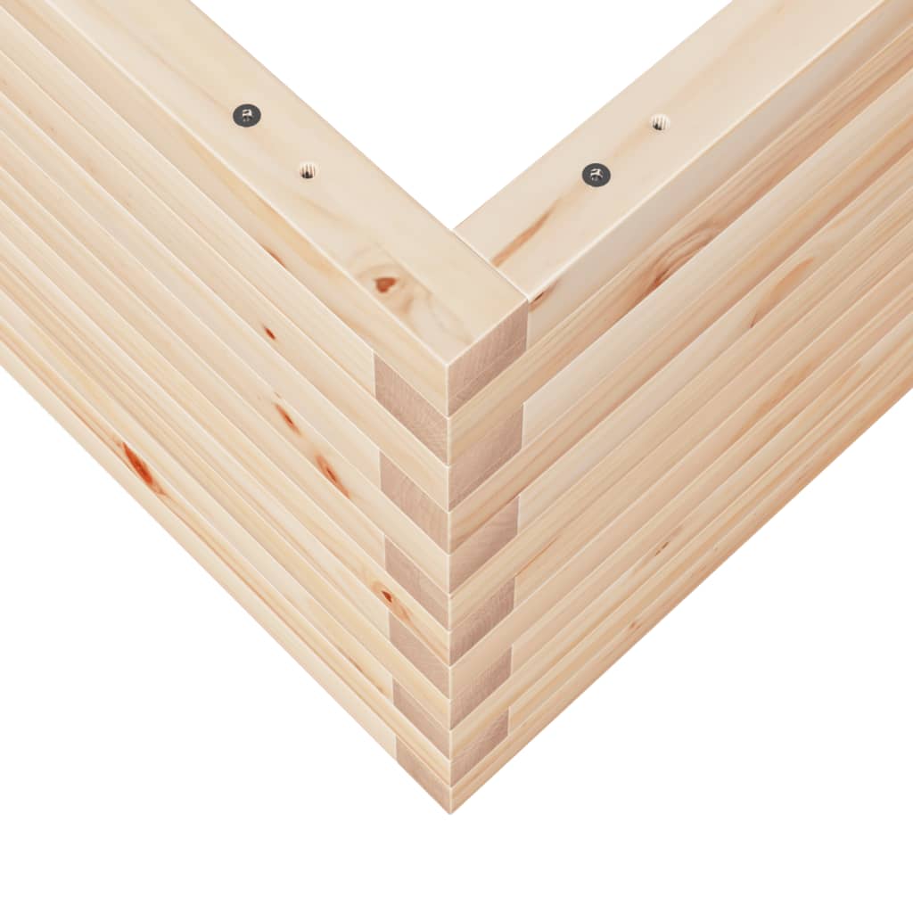 Utendørs Blomsterkasse Plantekasse Tre 50x50x45,5 cm heltre furu
