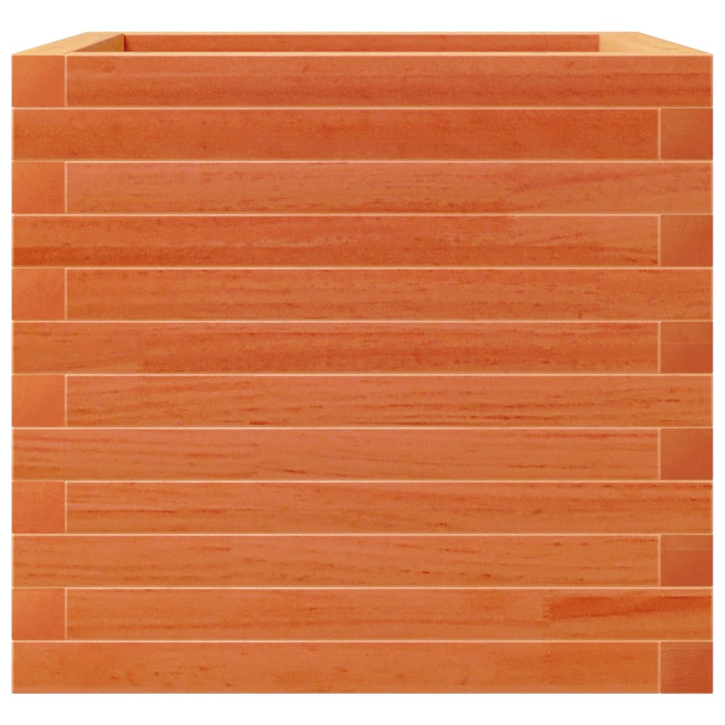 Utendørs Blomsterkasse Plantekasse Tre voksbrun 50x50x45,5 cm heltre furu