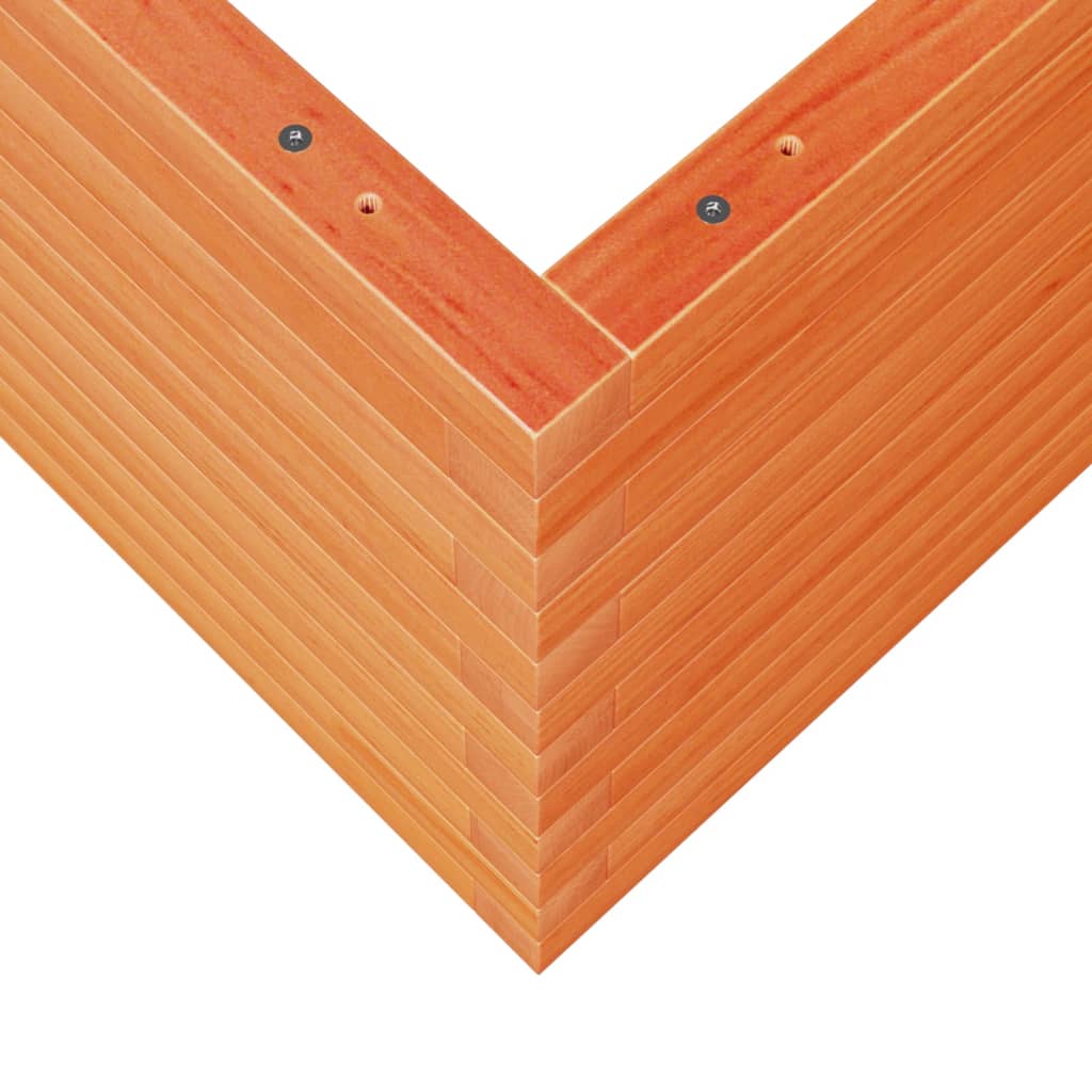 Utendørs Blomsterkasse Plantekasse Tre voksbrun 50x50x45,5 cm heltre furu