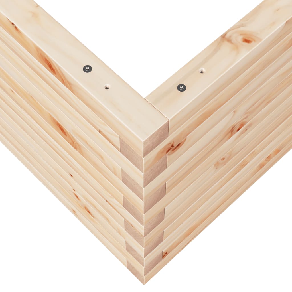 Utendørs Blomsterkasse Plantekasse Tre 60x60x45,5 cm heltre furu