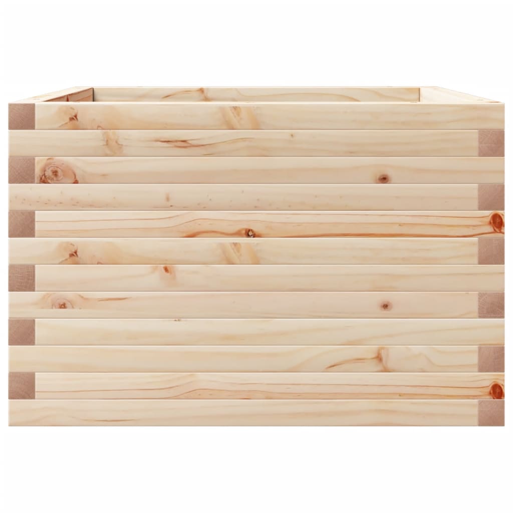 Utendørs Blomsterkasse Plantekasse Tre 70x70x45,5 cm heltre furu