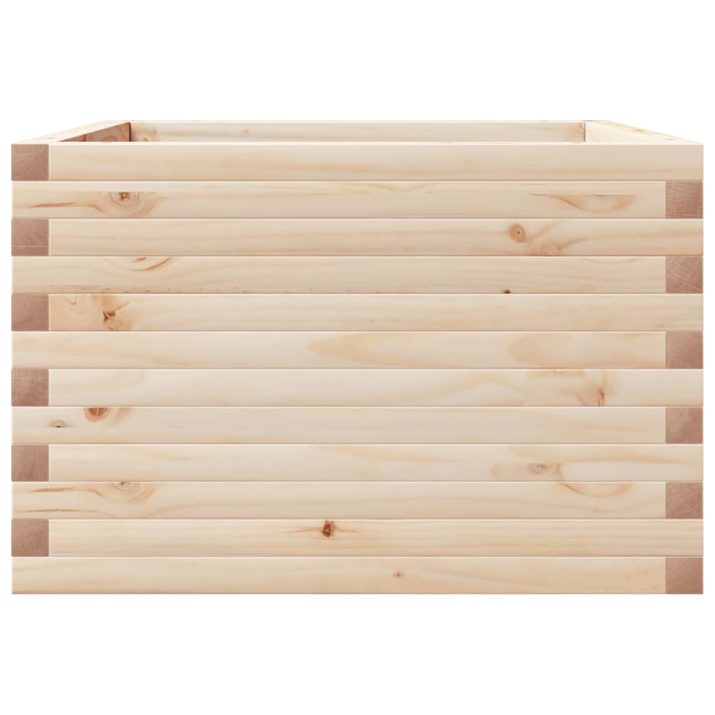 Utendørs Blomsterkasse Plantekasse Tre 70x70x45,5 cm heltre furu