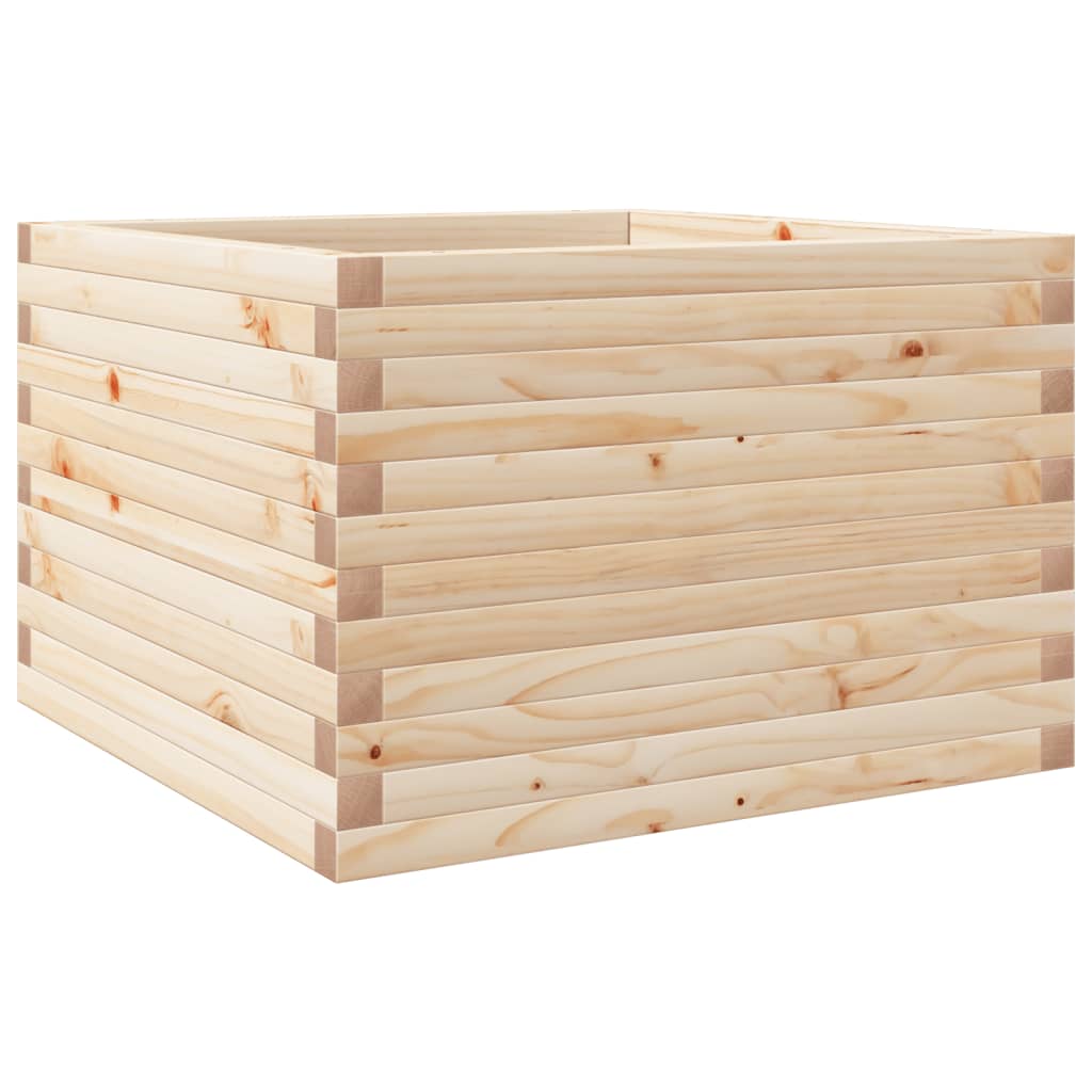 Utendørs Blomsterkasse Plantekasse Tre 70x70x45,5 cm heltre furu