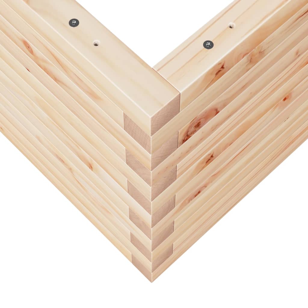 Utendørs Blomsterkasse Plantekasse Tre 70x70x45,5 cm heltre furu