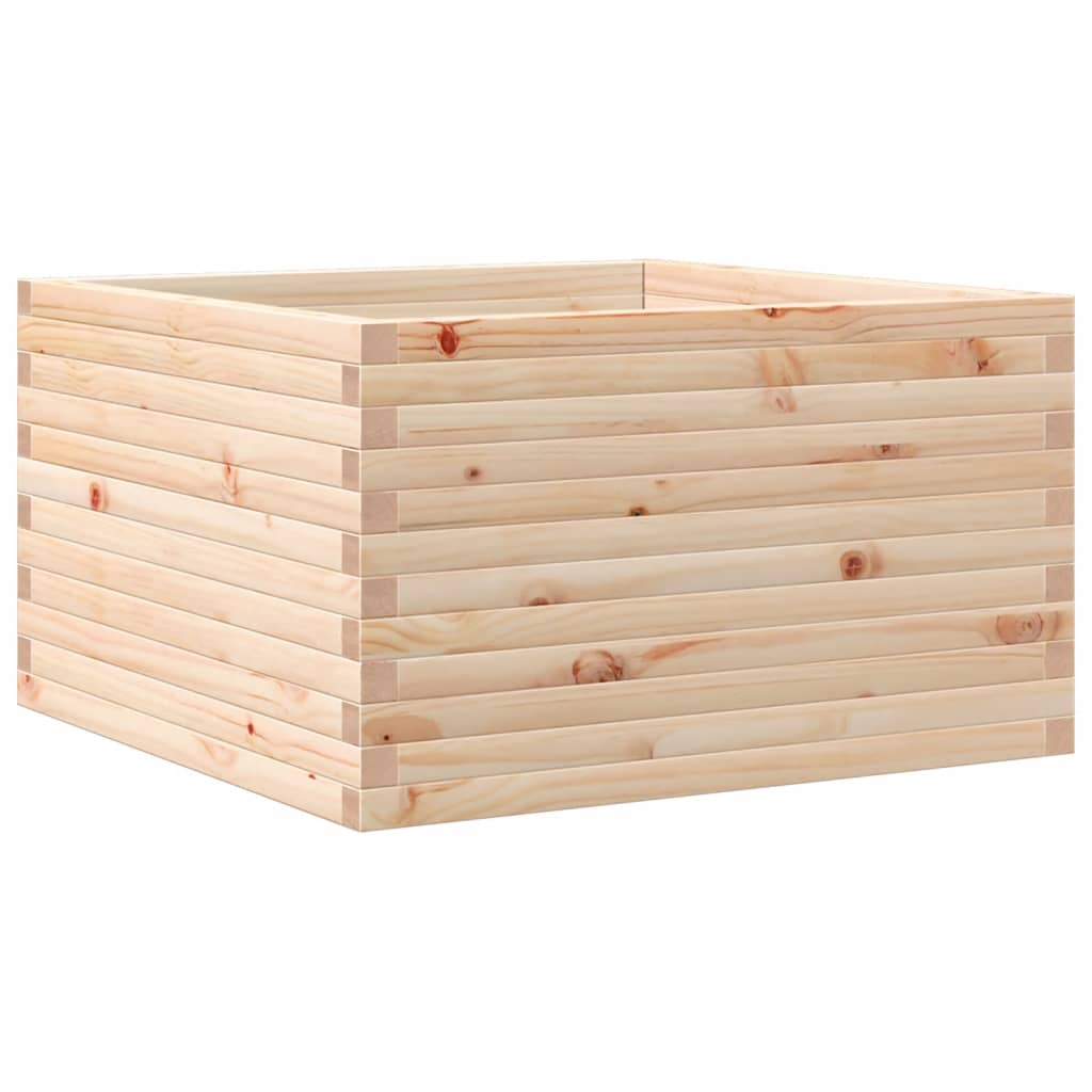 Utendørs Blomsterkasse Plantekasse Tre 80x80x45,5 cm heltre furu