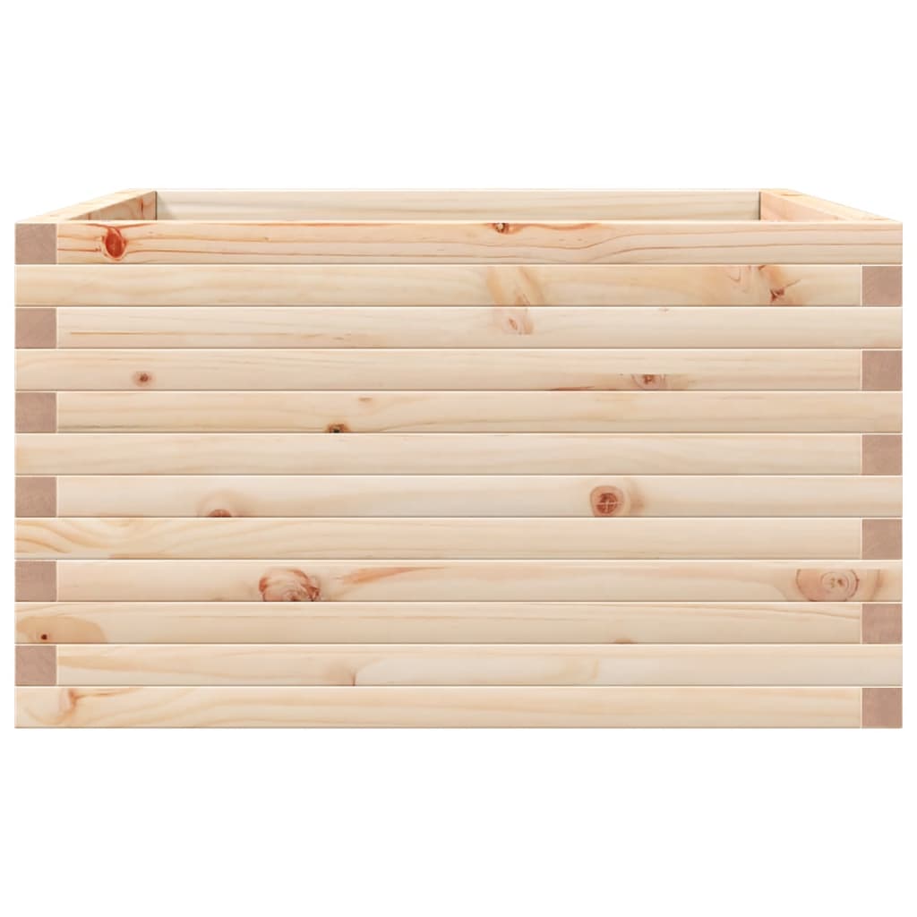 Utendørs Blomsterkasse Plantekasse Tre 80x80x45,5 cm heltre furu