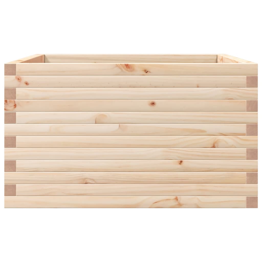 Utendørs Blomsterkasse Plantekasse Tre 80x80x45,5 cm heltre furu