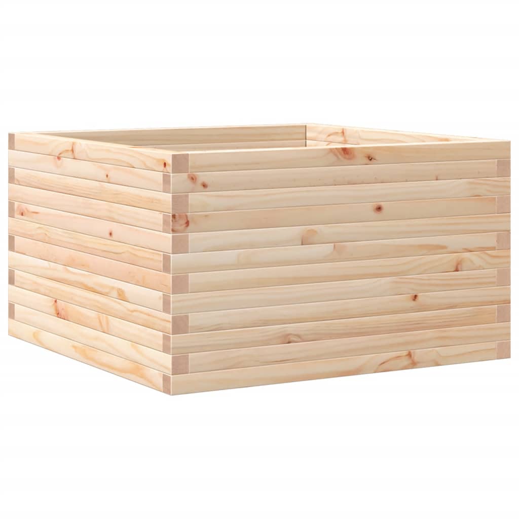 Utendørs Blomsterkasse Plantekasse Tre 80x80x45,5 cm heltre furu