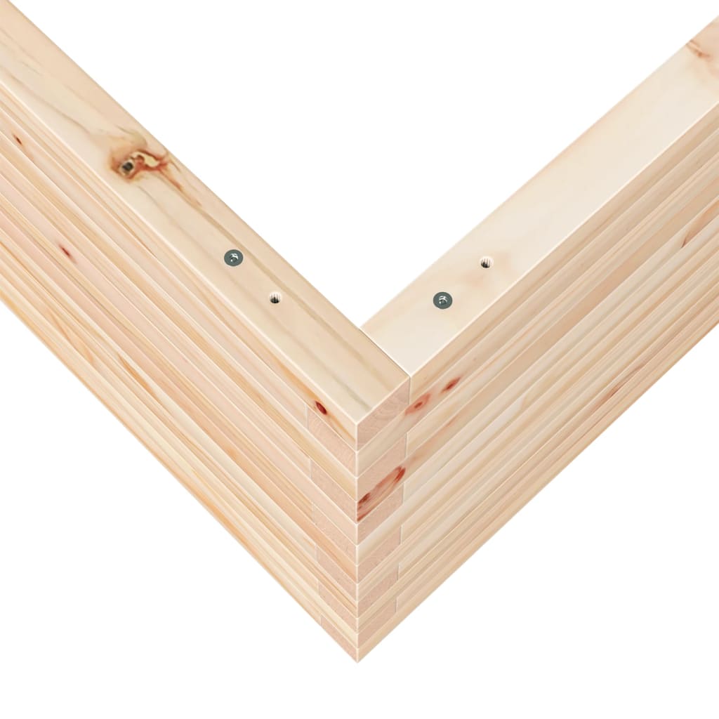 Utendørs Blomsterkasse Plantekasse Tre 80x80x45,5 cm heltre furu