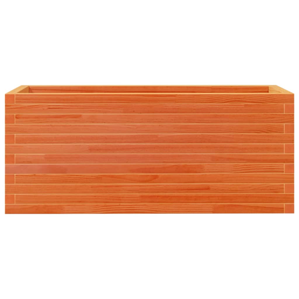 Utendørs Blomsterkasse Plantekasse Tre voksbrun 110x40x45,5 cm heltre furu