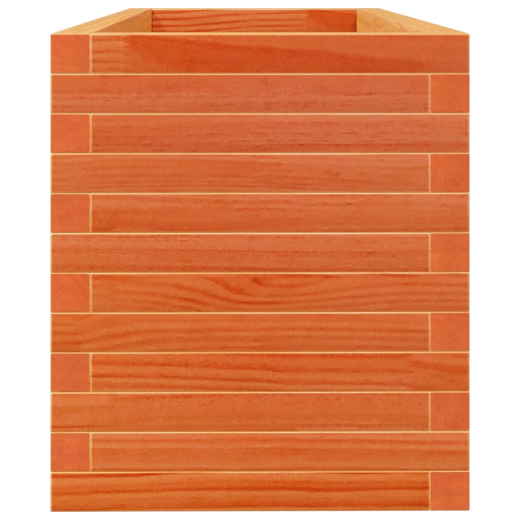 Utendørs Blomsterkasse Plantekasse Tre voksbrun 110x40x45,5 cm heltre furu