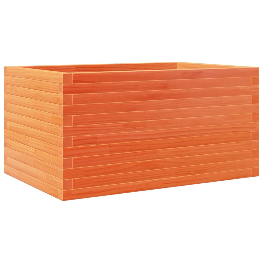 Utendørs Blomsterkasse Plantekasse Tre voksbrun 90x60x45,5 cm heltre furu