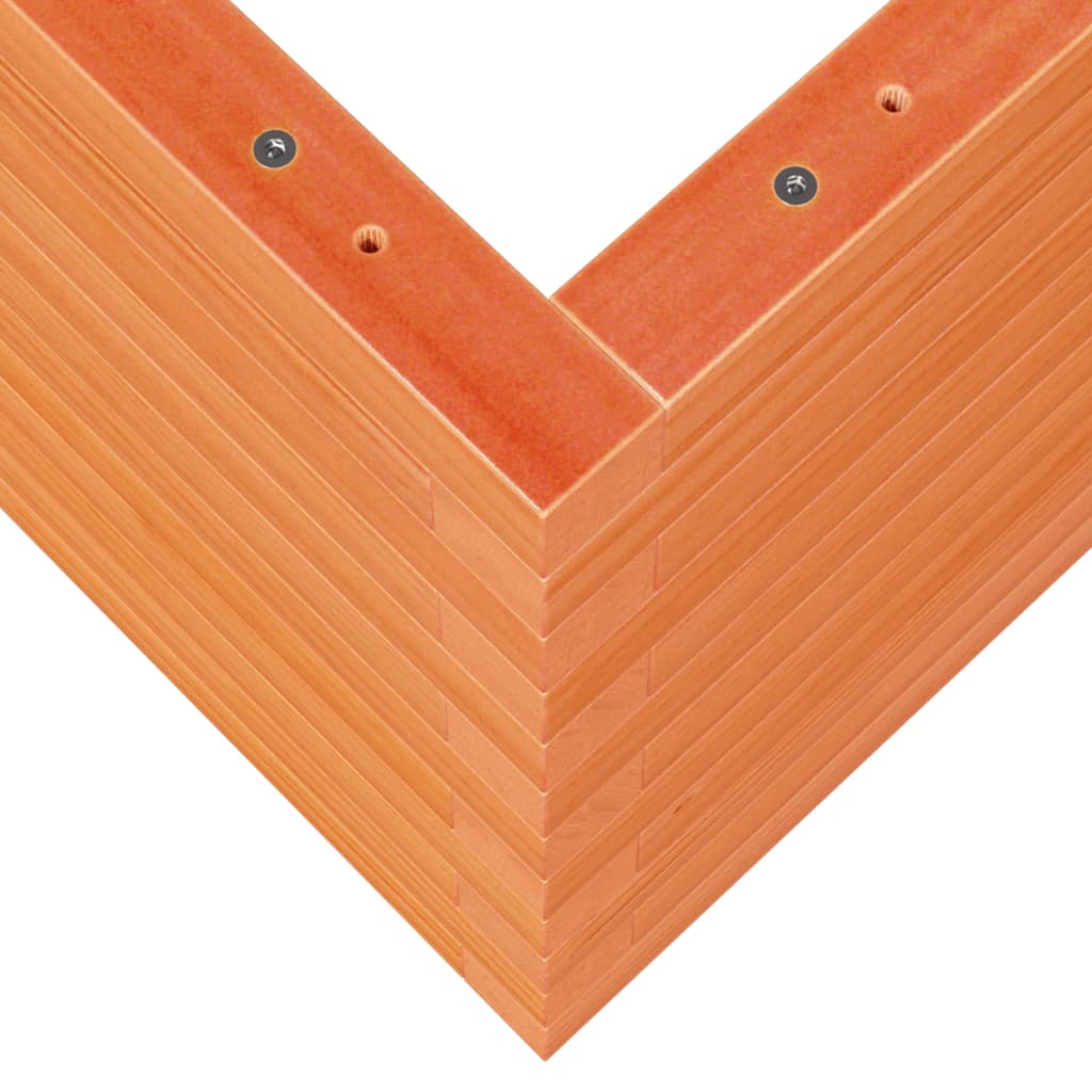 Utendørs Blomsterkasse Plantekasse Tre voksbrun 90x60x45,5 cm heltre furu
