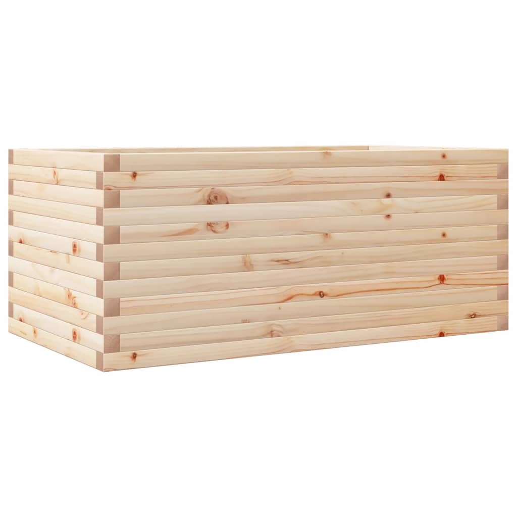 Utendørs Blomsterkasse Plantekasse Tre 110x60x45,5 cm heltre furu
