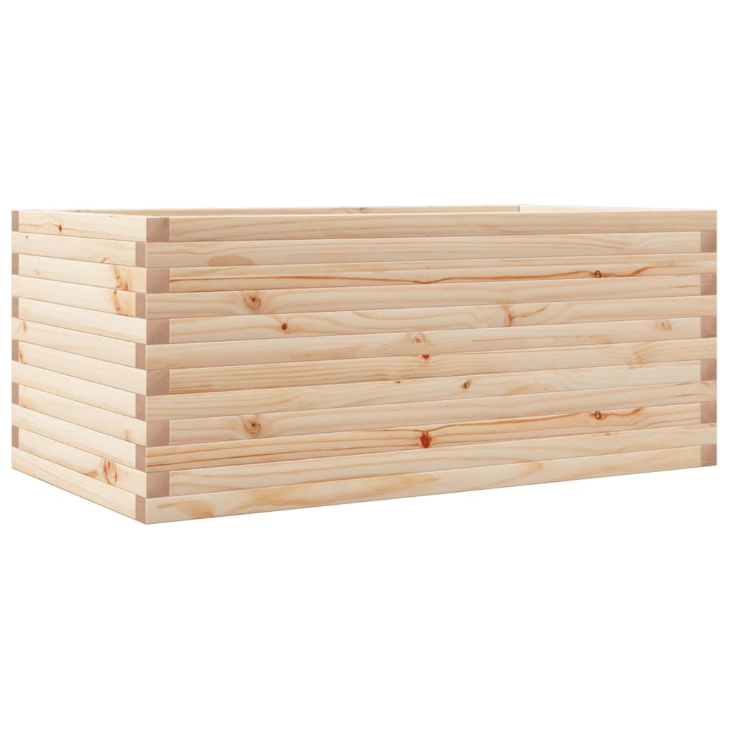 Utendørs Blomsterkasse Plantekasse Tre 110x60x45,5 cm heltre furu