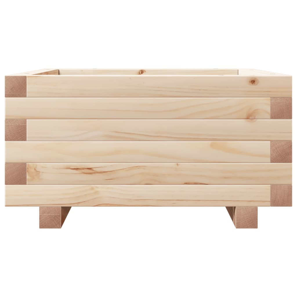 Utendørs Blomsterkasse Plantekasse Tre 50x50x26,5 cm heltre furu