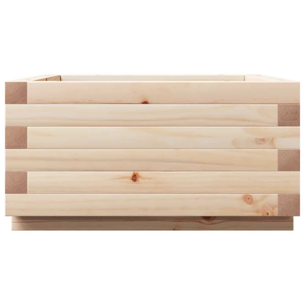 Utendørs Blomsterkasse Plantekasse Tre 50x50x26,5 cm heltre furu