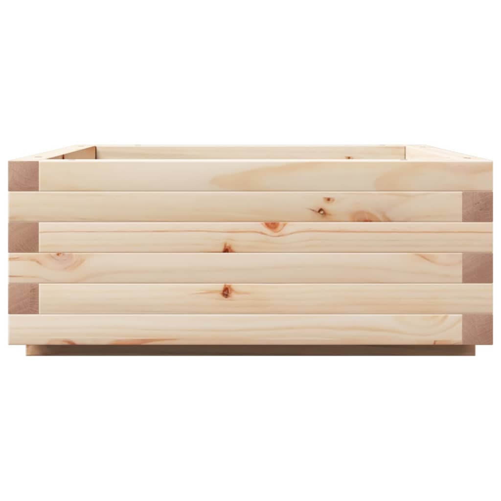 Utendørs Blomsterkasse Plantekasse Tre 60x60x26,5 cm heltre furu