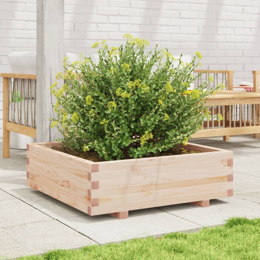 Utendørs Blomsterkasse Plantekasse Tre 80x80x26,5 cm heltre furu